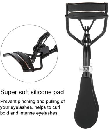 Verdant Touch Stainless Steel Eyelash Curler Stainless Steel Eyelash Curler Silicone Ring Pad Eye Lash Curling Tool Black Professional Cosmetic Tool - Buy Online on SooperMarket.com