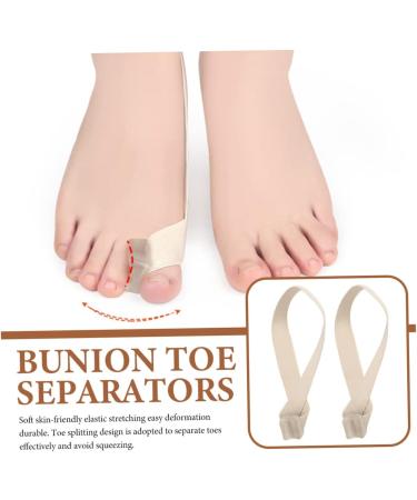 2pcs Toe Separator Set for Plantar Fasciitis, Hammer Toe, and Bunions - Pedicure Toe Separators for Women - 18.5x2.3cm - Buy Online on SooperMarket.com
