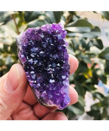 Natural Amethyst Cluster Quartz Crystal geode Specimen Suitable for Home HOMEZHOU (Size : 160-190g) - Buy Online on SooperMarket.com