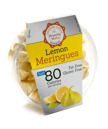 Krunchy Melts Lemon Meringue Cookies - Fat Free, Gluten Free, Nut Free - 80 Calories - Low Calorie Snack - Sweet Treats - 4 Oz Box - Buy Online on SooperMarket.com
