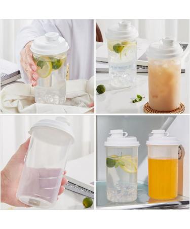 Cabilock Clear Water Bottles 2pcs Cold Brew Cup Water Jug Fridge Kettle Plastic Water Bottles Plastic Bottles Server with Cover - Buy Online on SooperMarket.com