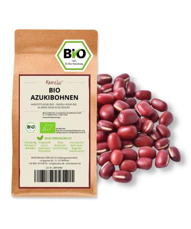 Camelur 1kg organic azuki beans dried - dried adzuki beans organic without additives - organic beans dried in biodegradable packaging 1 kg (1 Pack)