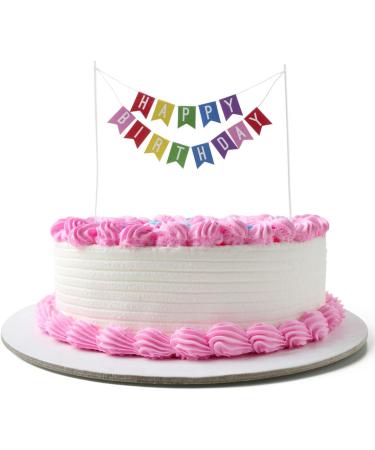 Dekora - Happy Birthday Bunting Cake Topper - Birthday Cake Topper With Colorful Bunting Happy Birthday Flags - Buy Online on SooperMarket.com