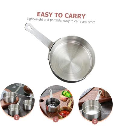 PRETYZOOM 4pcs Stainless Steel Sauce Cup Dipping Bowls with Handle Chip and Dip Bowl Stainless Steel Dipping Bowls BBQ Sauce Bowl Pudding Cups Mini Sauce Seasoning Cup Household 10x6cmx4pcs Silverx4pcs - Buy Online on SooperMarket.com