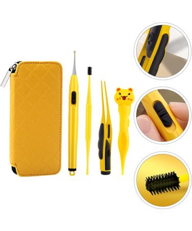 FRCOLOR Kids Ear Wax Pick Set - Cartoon Luminous Earwax Picker & Nose Clip for Safe Removal - Yellow 15.2x6.7cm - Buy Online on SooperMarket.com