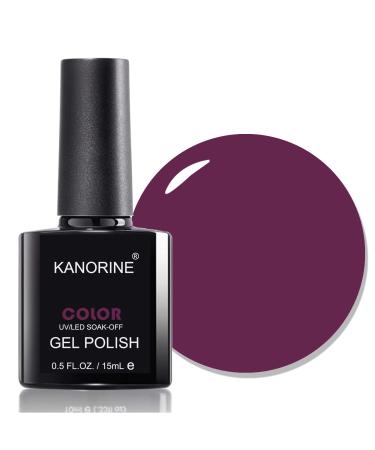 KANORINE Gel Polish 15ml dark purple Color Coat Soak Off long lasting Gel Polish UV/LED Nail Art Manicure Salon DIY Gel Nail Design B3