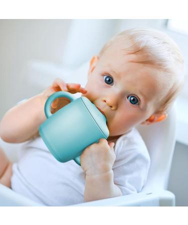 Silikong 8 Oz Silicone No Spill Sippy Cups for Toddlers and Babies - 2 Pack (Green/Blue) | Dishwasher & Microwave Safe - Buy Online on SooperMarket.com
