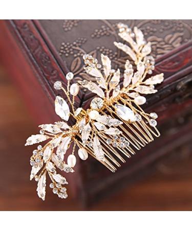 FaFaVila Wedding Hair Comb Rhinestones Crystal Vintage Bridal Hair Clips Combs for Brides and Bridesmaids 30