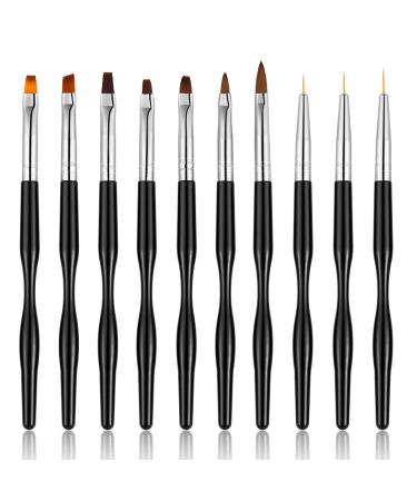 10 PCS gel nail brush gel nails brush set acrylic gel brush for nails nail brush set for nail art UV gel brush nail accessories