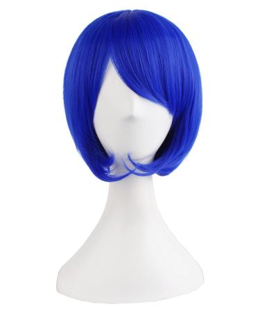 MapofBeauty Women Short Straight Cosplay Party BOB Wig (Navy Blue)