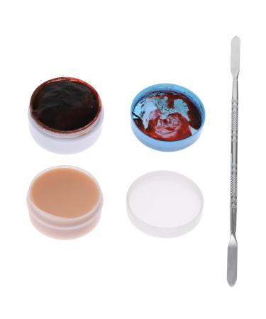 Housoutil 1set Halloween Scar Cream Makeup Special Effects Spatula for Makeup Water Dipper Fake Modeling Special Effects Makeup Skin Was Make up Adjust The Wax