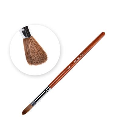 Alexnailart Kolinsky Sable Nail Brush Acrylic Brush for Acrylic Powder Nail Art Pen with Red Wooden Handle Manicure Design 10# Size 10