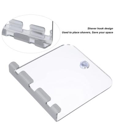 Fog Free Anti-Fog Shower Mirror with Razor Holder - Frameless Wall Hanging Shave Makeup Mirror | Bathroom Accessories for Men - Buy Online on SooperMarket.com