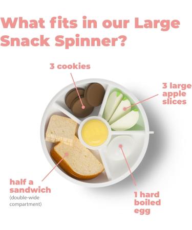 GoBe Kids Large Snack Spinner Bundle - Lemon Yellow | 4 Compartment Dispenser | Reusable & Leakproof | Dishwasher Safe - Buy Online on SooperMarket.com