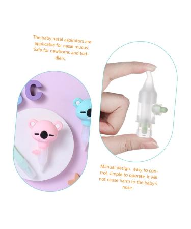 Kisangel Infant Nose Sucker - 2pcs Silicone Aspirators for Newborns | Baby Safety Manual Nose Cleaner for Nasal Care - Buy Online on SooperMarket.com
