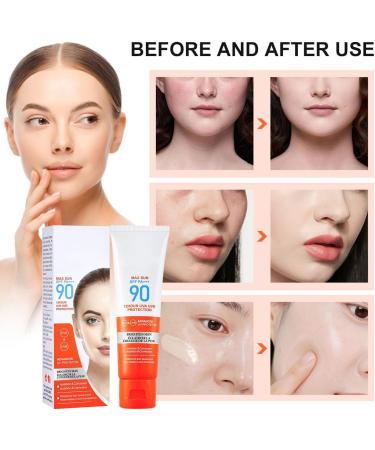 50ml Face Sunscreens Sunscreen Spf 90 Sun Cream Protects Against UVA/UVB Rays and Premature Skin Ageing SPF 90 Face Moisturiser Waterproof/Sweat Resistant for Women Men - Buy Online on SooperMarket.com