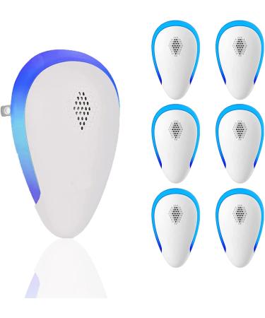 Ultrasonic Pest Repeller 6 Packs, 2023 Newest Electronic Pest Repellent Indoor Plug in Bug Repellent for Pest Control Mosquito, Spider, Mice, Ant, Insects, Roach white