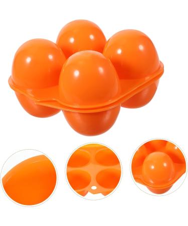 Mikikit Portable Egg Carriage 2pcs 4-compartment Egg Box Refrigerator Kitchen Egg Container Reusable Plastic Storage Organizer - Buy Online on SooperMarket.com