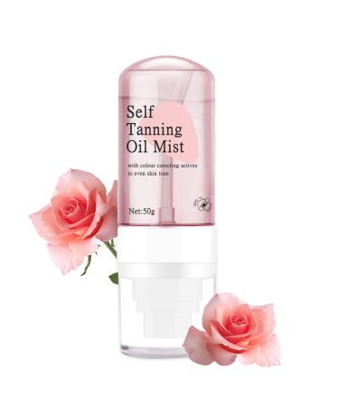 Trendyfave Self Tanning Oil Mist Natural Looking Fake Tan Hydrating Self Tanner Spray Long-lasting Rose Fragrance Body & Face Mist for Women Girls Self Tan Oil Cruelty-Free & Vegan