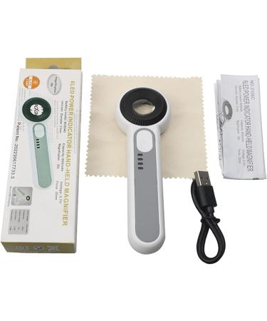 Glass With LED Lights 30X Glass Lens Handheld Illuminated Magnifier Reading Glass For Seniors 21mm - Buy Online on SooperMarket.com