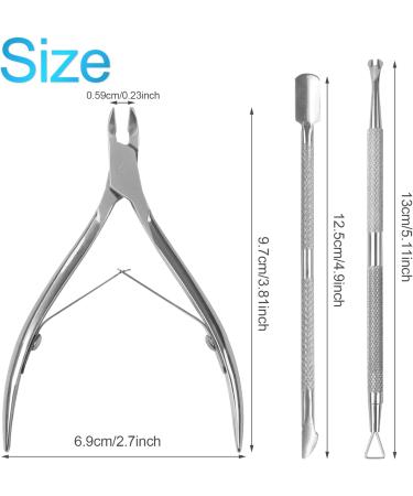 Sularpek 3-in-1 Cuticle Remover Tool Set - Professional Stainless Steel Nail Care Kit for Manicure and Pedicure - Buy Online on SooperMarket.com