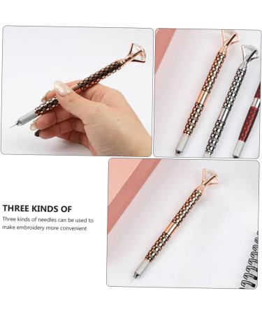 Baluue 3 Embroidery Pen Eyebrow Pen Brow Pencil Makeup Pen Makeup Tool Golden Aluminum Alloy - Buy Online on SooperMarket.com