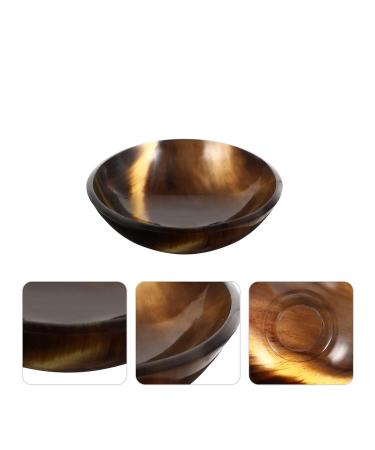 Handcrafted Yellow Jauarta Ox Horn Small Bowl | Round Gua Sha Scraper | Fine Workmanship & Smooth Surface - Perfect for Skincare - Buy Online on SooperMarket.com