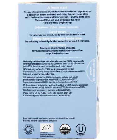 Organic Herbal Tea - Pukka Detox Aniseed Fennel & Cardamom | England - Buy Online on SooperMarket.com