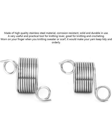 JOYUETLAN Stainless Steel Yarn Guide Knitting Thimble - 2 Piece Set for Crafts - Knitting Accessories Tool - Buy Online on SooperMarket.com