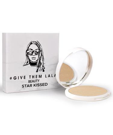 Pressed Highlighter By Give Them Lala- Highly Pigmented Powder Highlighter For Inner Corners  Cheekbones & Lips- Buildable Face Highlighter- Gluten-Free  Cruelty-Free & Vegan  Made In USA (Star Kissed)