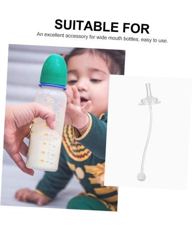 Ibasenice 12 STK Reusable Silicone Straws - Straw Sippy Cup Converter Kit for Baby Bottles - Eco-Friendly Pebble Gel Milk Cup - Transparent (3 Pack) - Buy Online on SooperMarket.com