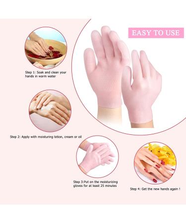 Moisturizing Silicone Gel Spa Gloves for Dry, Aging Hands - 1 Pair - Buy Online on SooperMarket.com