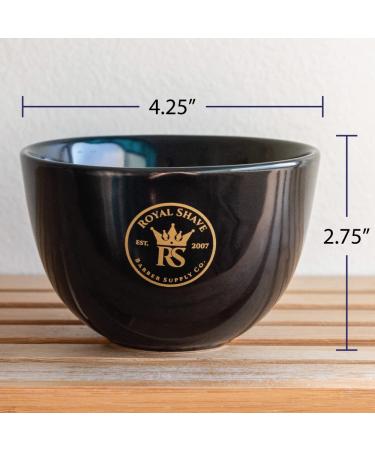ROYAL SHAVE Ceramic Textured Shaving Bowl - Large Black Soap & Cream Dish for Rich Lather - Buy Online on SooperMarket.com