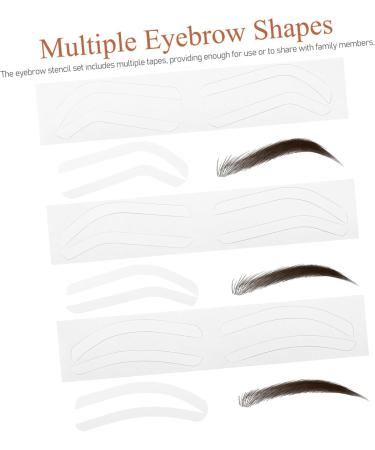 Mikinona 12 Sheets Eyebrow Ruler Stencils White Brow Mapping Stickers Eye Brow Shapers - Buy Online on SooperMarket.com