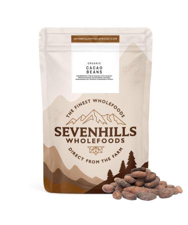 Sevenhills Wholefoods Organic Raw Cacao/Cocoa Beans 500g 500 g (Pack of 1)