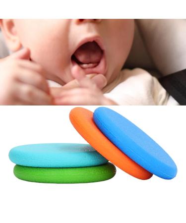 4PC Infant Tooth Toys - Soothing Silicone Chewing Rings for Gums | Sensory Caustle Bright Colors - Baby Teething Relief - Buy Online on SooperMarket.com