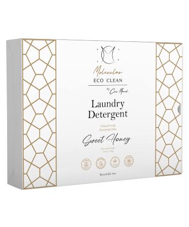 Molecular Eco Clean Laundry Detergent Long Lasting Hypoallergenic Scent ALL NATURAL-60 Loads -Dehydrated Liquid-less Biodegradable - by Coc March Sweet Honey - Detergent