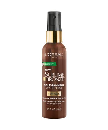 L'Oreal Paris Sublime Bronze Self Tanning Facial Mist, Water-Based Formula, Coconut Water & Vitamin E, 3 fl. Oz