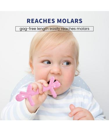 Kalovin Silicone Baby Teething Toy - Sensory Toy for Babies - Pink - Ideal Gift for Baby Girls and Boys - Buy Online on SooperMarket.com