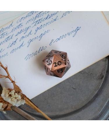 Bronze Copper Extra Large D20 Spindown Dice for MTG Commander EDH - Heavy Metal Life Counter - Buy Online on SooperMarket.com