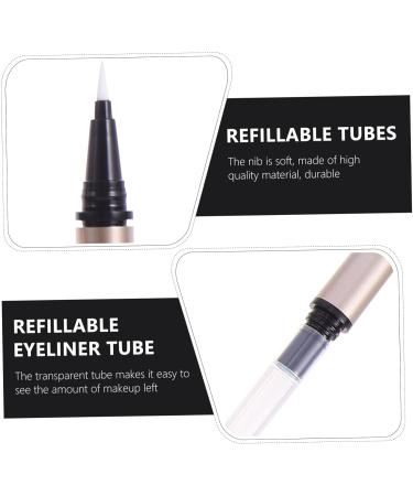MUSISALY 5pcs Eyeliner Empty Pipe Delineador Mini Lip Gloss Tubes Tweezer Cosmetic Bottle Gel Plastic Golden - Buy Online on SooperMarket.com