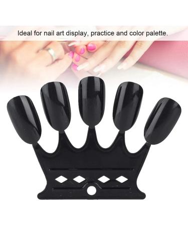 4 Colors Nail Color Card - 50 pcs Nail Art Practice Tips for Manicure Polish Gel Display Tool (2# Black) - Buy Online on SooperMarket.com