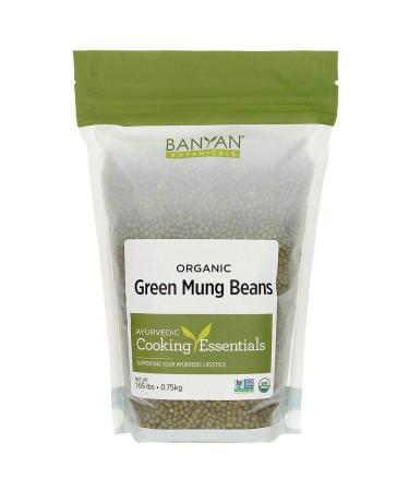 Banyan Botanicals Green Mung Beans - USDA Organic - Non GMO - For Soups, Sprouts, & Easy Digestion 1.65 lb