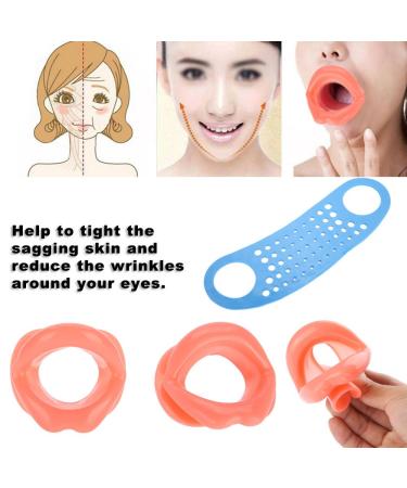 V Shape Face Lifting Mask - Double Chin Reducer & Facial Tightening Band | Slimming Silicone Lip Exerciser - Buy Online on SooperMarket.com