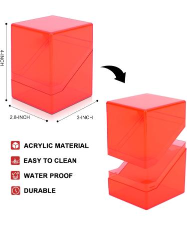 4 Pack Acrylic Trading Card Deck Cases - Fits 100+ Sleeved Cards - For YuGiOh, MTG, and Sports Cards - 4 Colors - Buy Online on SooperMarket.com