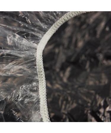 HugeStore 100 Pcs Disposable Clear Waterproof Shower Caps for Bath and Hair Protection - Buy Online on SooperMarket.com