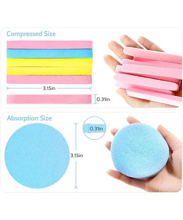 FANXIYA 48 Pack Compressed Facial Sponges Beauty Sponge Pad for Travel &Makeup Removal Reusable Mini Cosmetic Wipes for Cleansing&Face Washing - Buy Online on SooperMarket.com