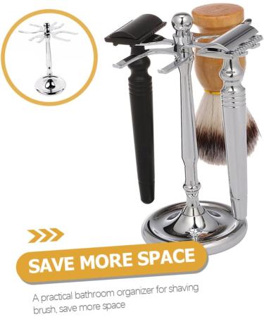 Didiseaon Stainless Steel Beard Brush Holder & Razor Stand - Organizer for Men s Shaving Accessories - Buy Online on SooperMarket.com