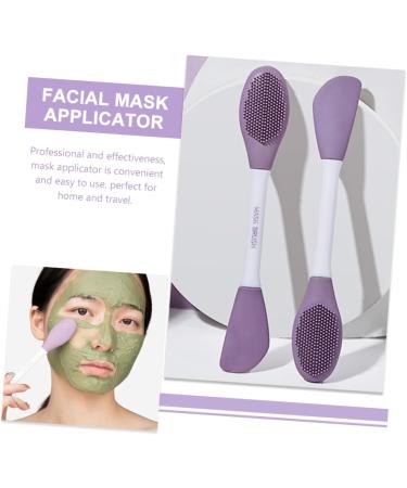 Mikinona Facial Applicator Silicone Cleansing Brush Brush Cleaning Scrubber Applicator Tool Mud Brush Wash Brush Dual Sided Applicator Clay Applicator Plastic Cleaner - Buy Online on SooperMarket.com