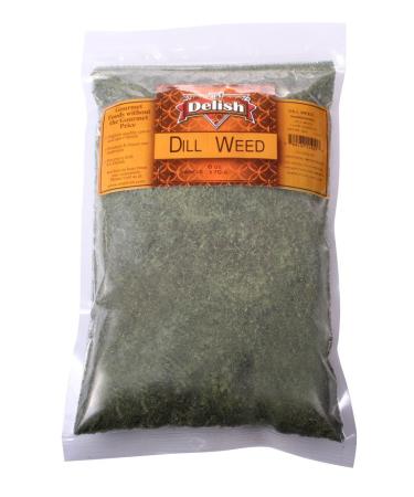 Dried Dill Weed by Its Delish, 1 lb (16 Oz) Bulk Bag, Premium All Natural Fresh Dry Dill Spice Herb to Season Soups, Fish, Chicken, Salad Dressing, Dips - Gourmet Kosher Spices Seasoning and Herbs 1 Pound (Pack of 1)